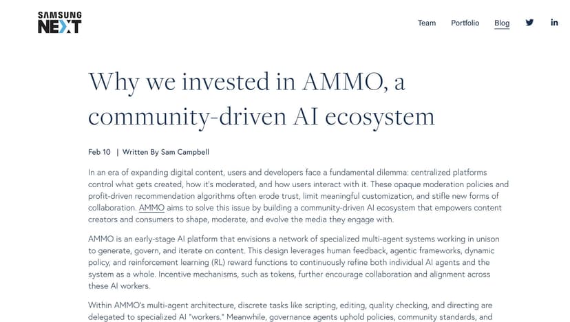 Why We Invested in AMMO AI Ecosystem